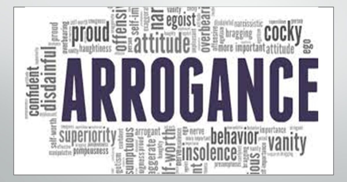 Walk In Arrogance Partners In Hope | ARROGANCE